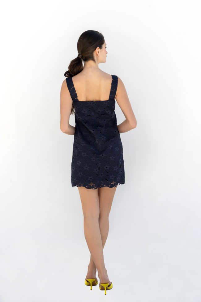 dark blue lace mini dress flickaathens
