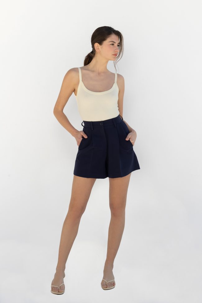 navy tailored shorts flickaathens blue noir