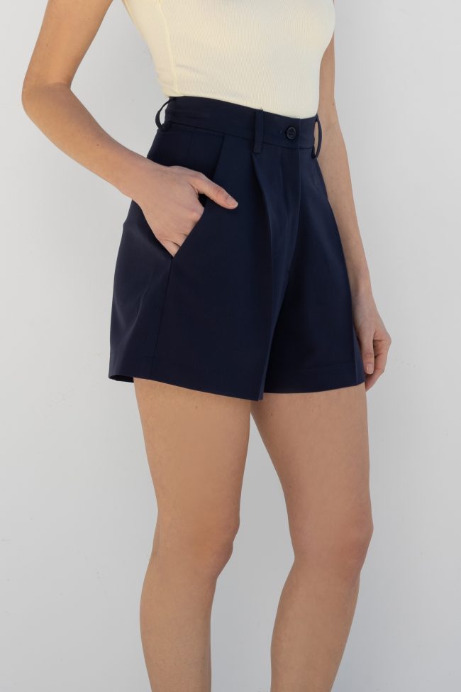 navy tailored shorts flickaathens blue noir