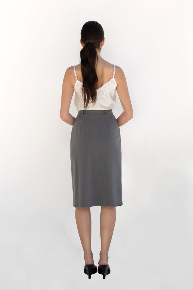 Flickaathens Grey Wrap Skirt Back